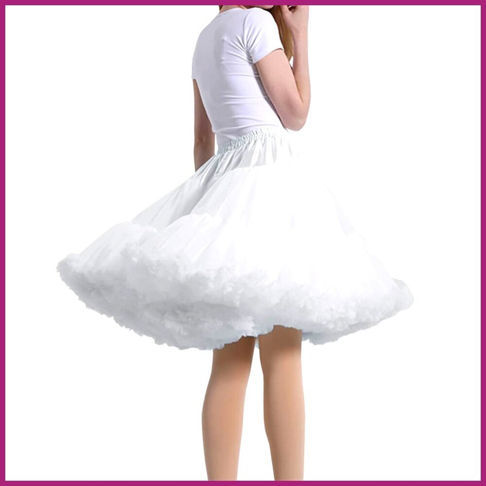 Polyester Petticoat Skirt Puffy Tutu Ballet Tulle Underskirt